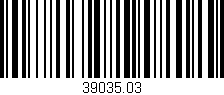 Código de barras (EAN, GTIN, SKU, ISBN): '39035.03'