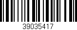 Código de barras (EAN, GTIN, SKU, ISBN): '39035417'