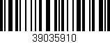 Código de barras (EAN, GTIN, SKU, ISBN): '39035910'