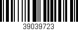 Código de barras (EAN, GTIN, SKU, ISBN): '39039723'