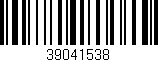 Código de barras (EAN, GTIN, SKU, ISBN): '39041538'