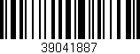Código de barras (EAN, GTIN, SKU, ISBN): '39041887'