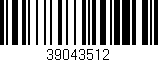 Código de barras (EAN, GTIN, SKU, ISBN): '39043512'