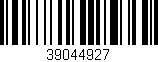 Código de barras (EAN, GTIN, SKU, ISBN): '39044927'