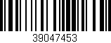 Código de barras (EAN, GTIN, SKU, ISBN): '39047453'