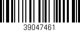 Código de barras (EAN, GTIN, SKU, ISBN): '39047461'