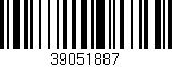 Código de barras (EAN, GTIN, SKU, ISBN): '39051887'