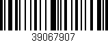 Código de barras (EAN, GTIN, SKU, ISBN): '39067907'