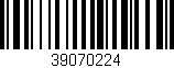 Código de barras (EAN, GTIN, SKU, ISBN): '39070224'