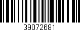 Código de barras (EAN, GTIN, SKU, ISBN): '39072681'