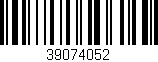Código de barras (EAN, GTIN, SKU, ISBN): '39074052'