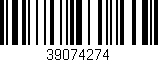 Código de barras (EAN, GTIN, SKU, ISBN): '39074274'