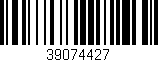 Código de barras (EAN, GTIN, SKU, ISBN): '39074427'