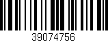 Código de barras (EAN, GTIN, SKU, ISBN): '39074756'