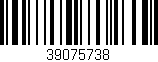 Código de barras (EAN, GTIN, SKU, ISBN): '39075738'