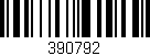 Código de barras (EAN, GTIN, SKU, ISBN): '390792'