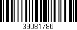 Código de barras (EAN, GTIN, SKU, ISBN): '39081786'