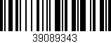 Código de barras (EAN, GTIN, SKU, ISBN): '39089343'