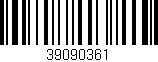 Código de barras (EAN, GTIN, SKU, ISBN): '39090361'