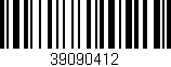 Código de barras (EAN, GTIN, SKU, ISBN): '39090412'