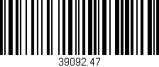 Código de barras (EAN, GTIN, SKU, ISBN): '39092.47'
