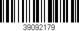 Código de barras (EAN, GTIN, SKU, ISBN): '39092179'