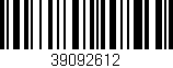 Código de barras (EAN, GTIN, SKU, ISBN): '39092612'