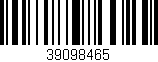 Código de barras (EAN, GTIN, SKU, ISBN): '39098465'