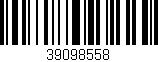 Código de barras (EAN, GTIN, SKU, ISBN): '39098558'