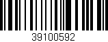 Código de barras (EAN, GTIN, SKU, ISBN): '39100592'