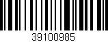 Código de barras (EAN, GTIN, SKU, ISBN): '39100985'