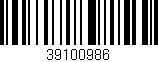 Código de barras (EAN, GTIN, SKU, ISBN): '39100986'