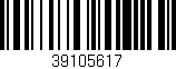 Código de barras (EAN, GTIN, SKU, ISBN): '39105617'
