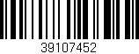 Código de barras (EAN, GTIN, SKU, ISBN): '39107452'