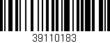 Código de barras (EAN, GTIN, SKU, ISBN): '39110183'