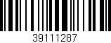 Código de barras (EAN, GTIN, SKU, ISBN): '39111287'