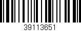 Código de barras (EAN, GTIN, SKU, ISBN): '39113651'