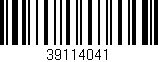 Código de barras (EAN, GTIN, SKU, ISBN): '39114041'