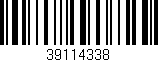Código de barras (EAN, GTIN, SKU, ISBN): '39114338'