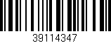 Código de barras (EAN, GTIN, SKU, ISBN): '39114347'