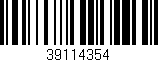 Código de barras (EAN, GTIN, SKU, ISBN): '39114354'