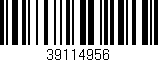 Código de barras (EAN, GTIN, SKU, ISBN): '39114956'