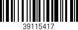 Código de barras (EAN, GTIN, SKU, ISBN): '39115417'