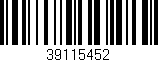 Código de barras (EAN, GTIN, SKU, ISBN): '39115452'