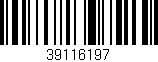 Código de barras (EAN, GTIN, SKU, ISBN): '39116197'