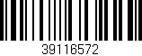 Código de barras (EAN, GTIN, SKU, ISBN): '39116572'