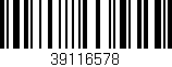 Código de barras (EAN, GTIN, SKU, ISBN): '39116578'
