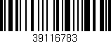 Código de barras (EAN, GTIN, SKU, ISBN): '39116783'