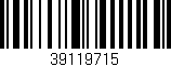Código de barras (EAN, GTIN, SKU, ISBN): '39119715'