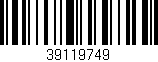 Código de barras (EAN, GTIN, SKU, ISBN): '39119749'